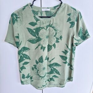 Equipment XS floral green top